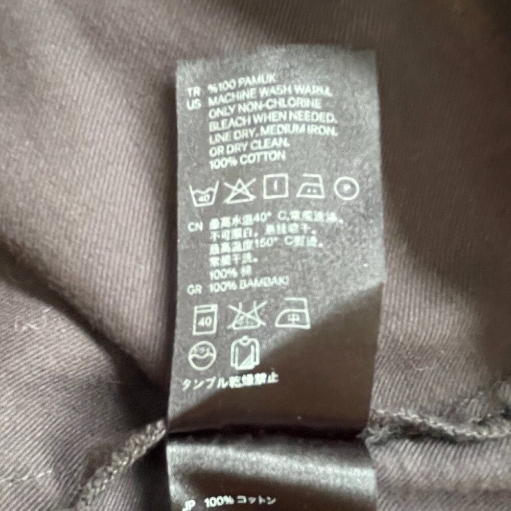 Size 12 H&M black military style top with silver buttons and short sleeves - Picture 13 of 14